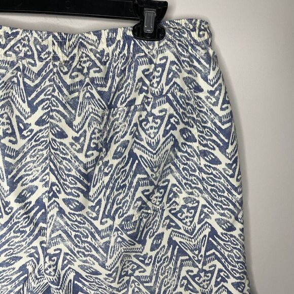 PACSUN Swim Shorts Mens Large Blue Print Mesh Lined Trunks Pockets Drawstring - Picture 7 of 11